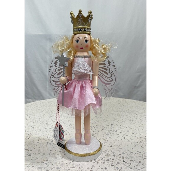 14” Sugar Plum Fairy Candy Princess Angel Ballerina Christmas Wooden Nutcracker - Picture 3 of 5